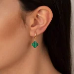 گوشواره ون کلیف سبز عصایی